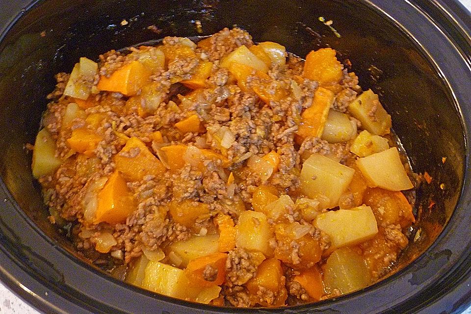 Kürbis-Hack-Topf „Halloween“